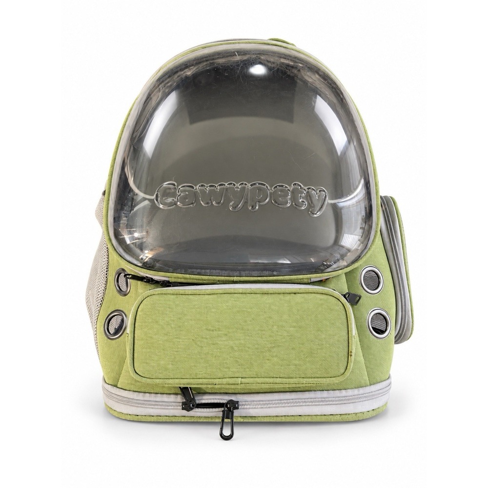Cawypety Cat Carrier Backpack Bubble Window Green Ventilated
